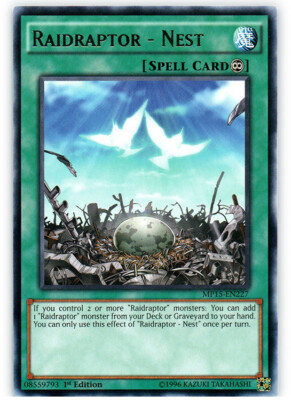 Raidraptor - Nest - MP15-EN227 - Rare - 1st Edition NM YuGiOh!  2015 Mega-Tin Me-image