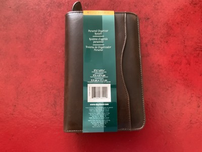 Day-Timer Wire-Bound Leather Organizer System Agenda Brown # 68444-image