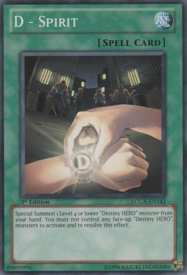 1 x D - Spirit - LCGX-EN142 - Common - 1st Edition Near Mint, English-image
