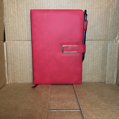 A5 Vintage Leatherbound Notebook W/Bookmark & MOKA Pen Included. (200 Pages)-image