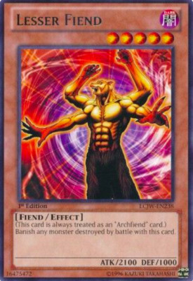 1X NM Lesser Fiend - LCJW-EN238 - Rare Legendary Collection 4: Joey's World -image