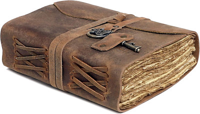 Cuero Vintage Leather Journal 5x7 Handmade Sketchbook Diary Notebook Gift-image