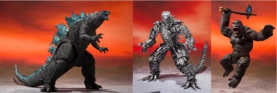 Bandai S.H.Monsterarts Godzilla VS KONG Godzilla KONG MACHAGodzilla Figures set-image