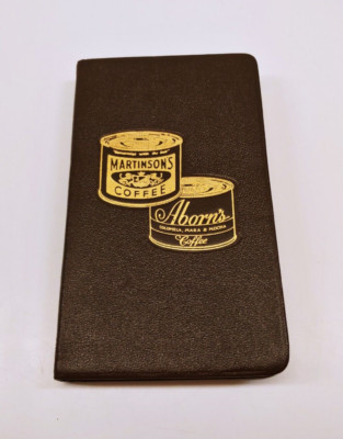 1960 Martinsons Coffee Aborns Coffee ADVT Leather Bound Book Calendar / Day Book-image