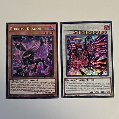 Ruddy Rose & Roxrose Dragon Set - MP22 EN077 EN060 EURO Prismatic Secret Yugioh-image