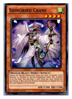 2017 Mega-Tins Mega Pack #MP17-EN189 Shinobird Crane - 1st Ed.-image
