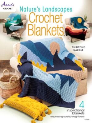 ANNIES CROCHET NATURES LANDSCAPES CROCHET BLANKETS 4 BEAUTIFUL DESIGNS-image