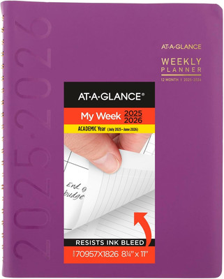 Planner 2025-2026 Academic, Weekly & Monthly, Half-Hourly Appointment Book, 8-1/-image