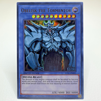 Yugioh Obelisk the Tormentor LC01-EN001 Limited Edition Ultra Rare Holo - NM-image