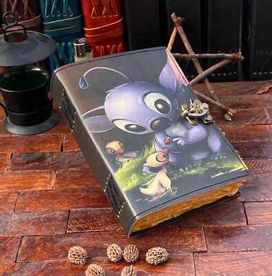 Stich printed Blank notebook Leather Journal best Christmas gifts for kids-image