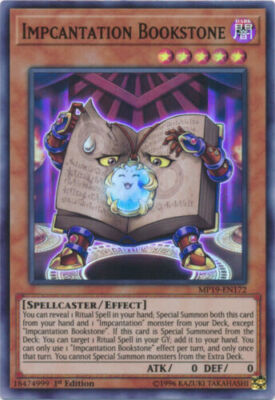 *** IMPCANTATION BOOKSTONE *** SUPER RARE MP19-EN172 MEGA TIN 2019 YUGIOH! -image