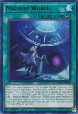 1x Magikey World - 1st Edition NM Eng YuGiOh - 2022 Mega Tin - Pharoah's Gods-image