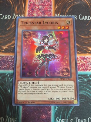 Yu-Gi-Oh! Trickstar Lycoris MP18-EN036 Super Rare 1st Edition Near Mint a1/-image