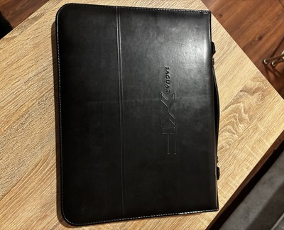 Jaguar XF  Black Leather Message Binder Briefcase -image