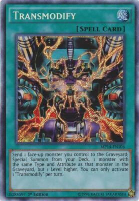 Transmodify - MP14-EN106 - Secret Rare - 1st Edition LP YuGiOh!  2014 Mega-Tin M-image