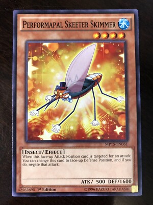 Performapal Skeeter Skimmer MP15-EN061 YuGiOh! Mega Pack 2015 1st Edition NM x1-image
