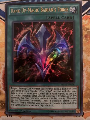 YUGIOH Rank-Up-Magic Barian's Force  MP14-EN036  1ST EDITION NM NEVER PLAYED!!!-image