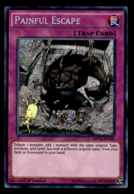 Yugioh Painful Escape MP16-EN162 Secret Rare 1st Edition-image