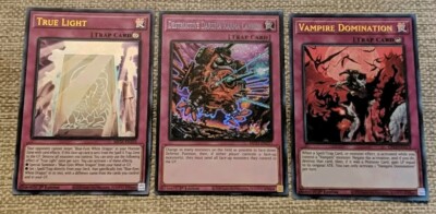 YuGiOh Trap Destructive Daruma Karma Cannon MP23-EN217, True Light, Vampire Dom-image