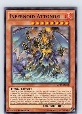 Yu-Gi-Oh TCG Infernoid Attondel MP15-EN208 1st Edition Common Card NM-image