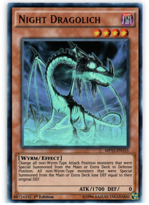 Night Dragolich - MP15-EN153 - Ultra Rare - 1st Edition NM YuGiOh!  2015 Mega-Ti-image