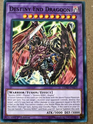 Yu-Gi-Oh Legendary Hero Decks - Destiny End Dragoon LEHD-ENA31 - 1st Edition-image