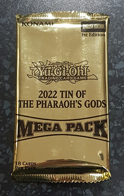 Yu Gi Oh! 2022 Tin of The Pharaoh's Gods Mega Pack 1st Edition 18 booster NEW-image