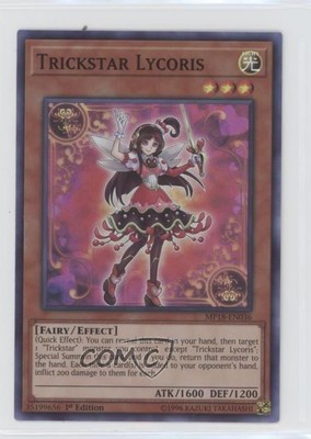 2018 Yu-Gi-Oh! Mega-Tins Mega Pack 1st Edition SR Trickstar Lycoris 00q0-image