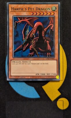 LDS2-EN066 Harpie's Pet Dragon Green Ultra Rare 1st Edition YuGiOh Card-image