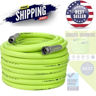 Flexible 100 ft Heavy Duty Hybrid Polymer Hose - Kink-Free & Durable ZillaGreen-image