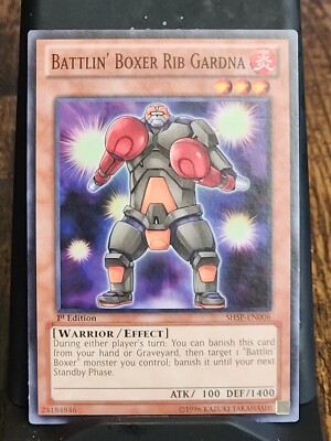 Battlin' Boxer Rib Gardna - 1st Edition - Yugioh Fire Monster - Vintage-image