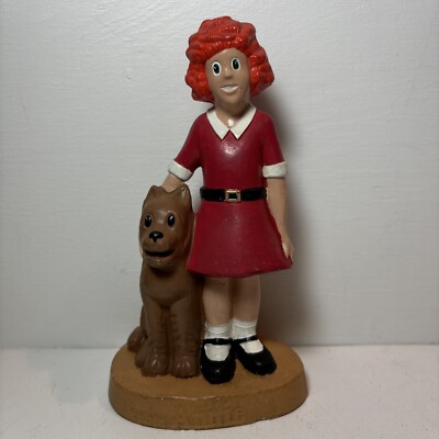  Vintage Hand-painted Little Orphan Annie & Dog Sandy Ceramic Figurine -image
