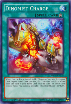Yugioh! LP Dinomist Charge - MP16-EN218 - Common - 1st Edition Lightly Played, E-image
