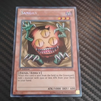 YuGiOh Legendary Collection 3: Yugi's World Sangan LCYW-EN120 NM 1st Edition-image