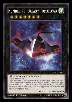 Yugioh Number 42: Galaxy Tomahawk #MP15-EN055 2015 Mega-Tins Mega Pack LP-image