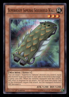 Yugioh Superheavy Samurai Soulshield Wall #MP15-EN135 2015 Mega-Tins LP-image