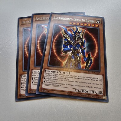 3x Black Luster Soldier Envoy Of The Beginning TOCH 1st Edition Playset Rare-image