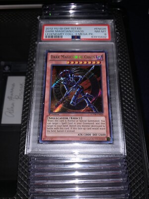 2012 Yu-Gi-Oh! 1st Edition Legendary #EN026 Dark Magician Of Chaos PSA 8-image