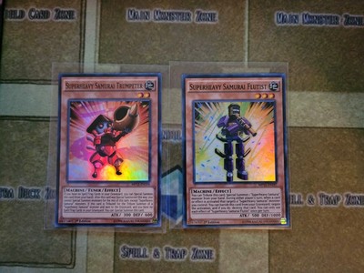 YUGIOH SUPERHEAVY SAMURAI TRUMPETER + FLUTIST MP15 SUPER 1ST ED NM-image