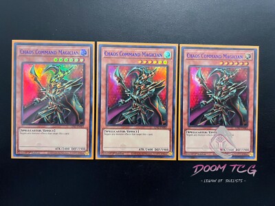Yugioh Chaos Command Magician LDS3-EN083 1st Ed UR 🔵 (x3)-image