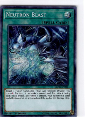Yu-Gi-Oh 1st edition Neutron Blast Secret Rare #LCKC-EN041-image