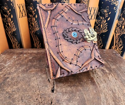Hocus Pocus Vintage Leather Journal, Brown journal, Wedding gift, Gift for him.-image