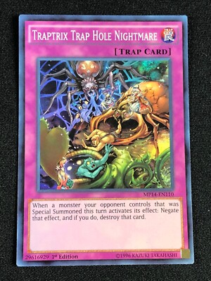 YUGIOH TRAPTRIX TRAP HOLE NIGHTMARE MP14-EN110 1ST SUPER NM-image