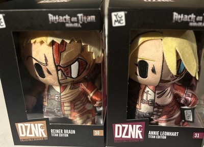 Attack On Titan Plush DZNR Reiner And Annie - New In Box Pair-image