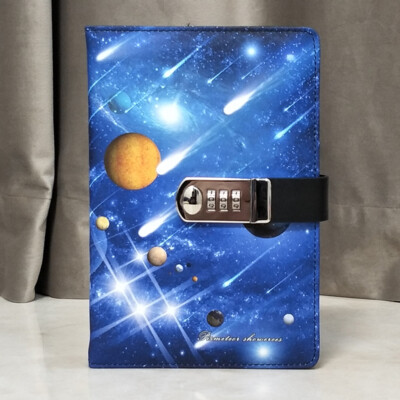 Thick PU Leather Lock Journal A5 Notebook Lined Paper Writing Diary 260 Pages-image