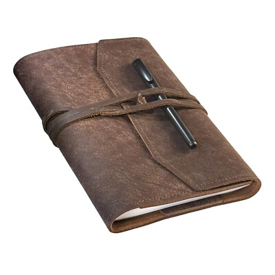 Refillable Leather Journal Writing Notebook - Refillable Notebook, Handmade L...-image