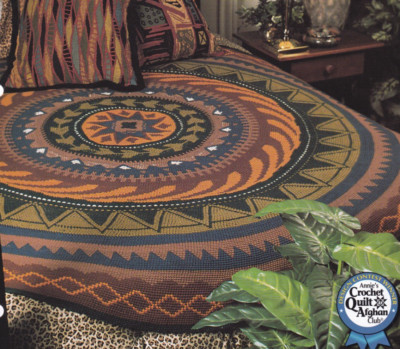 Crochet Afghan Pattern ROUND WE GO Instructions Annie's-image
