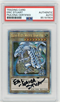 PSA Signed Eric Stuart Blue-Eyes White Dragon Limited Edition LC01-EN004-image
