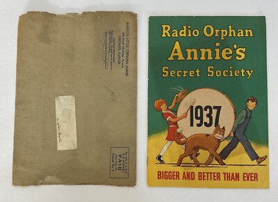Orphan Annie Secret Society Club Radio 1937 Manual Premium with Envelope Rare-image