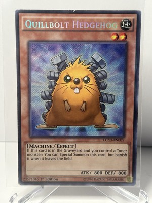 YUGIOH 5D’s Quillbolt Hedgehog LC5D-EN005 Secret Rare 1st Edition HP-image